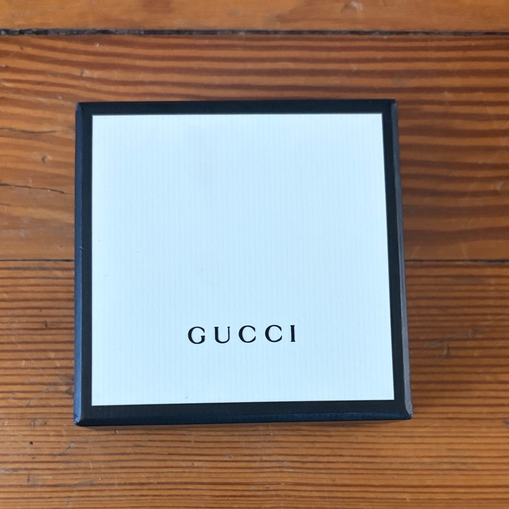 Gucci White and Black Logo Jewelry Box